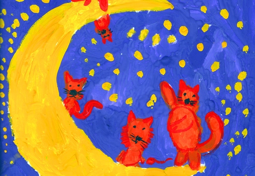 Котики на луне