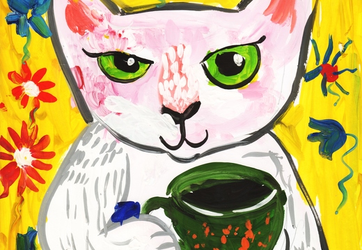 Котик з кавою