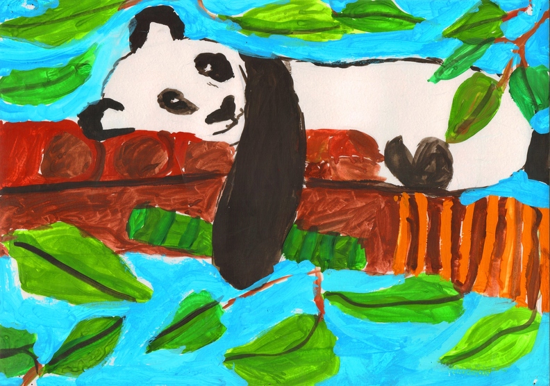 12164 Марія Шилова-Тарнавська. Панда і її бамбук. Вік - 8 років. Номінація - живопис. Техніка - гуаш.jpg