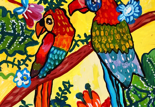 Різнокольорові папуги