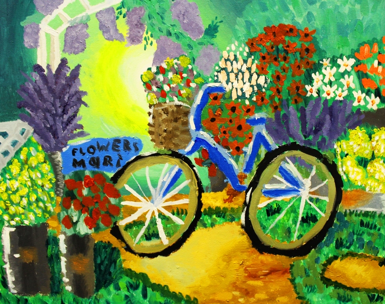 821 Олександр Байдацький Велосипед Вік - 10 років Номінація - живопис Техніка - олійний живопис.JPG
