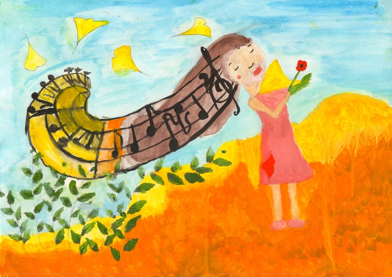 10357 Злата Притула. Музика природи. Вік - 8 років. Номінація - живопис. Техніка - гуаш.jpg
