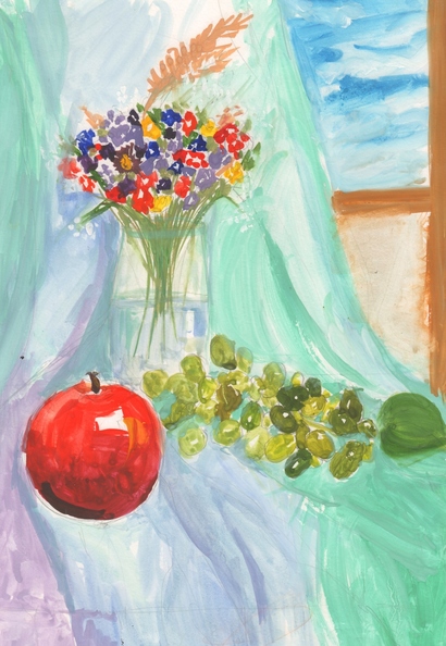 12164 Аріна Кострова. Натюрморт з квітами. Вік-8 років. Номінація-живопис. Техніка-гуаш..jpg