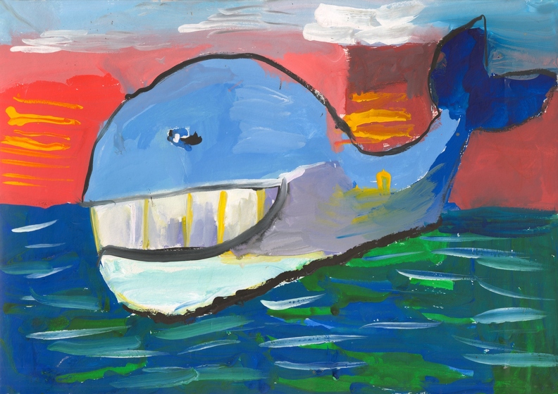 10357 Гліб Пилипенко. Великий кит. Вік - 4 роки. Номінація - живопис. Техніка - гуаш.jpg