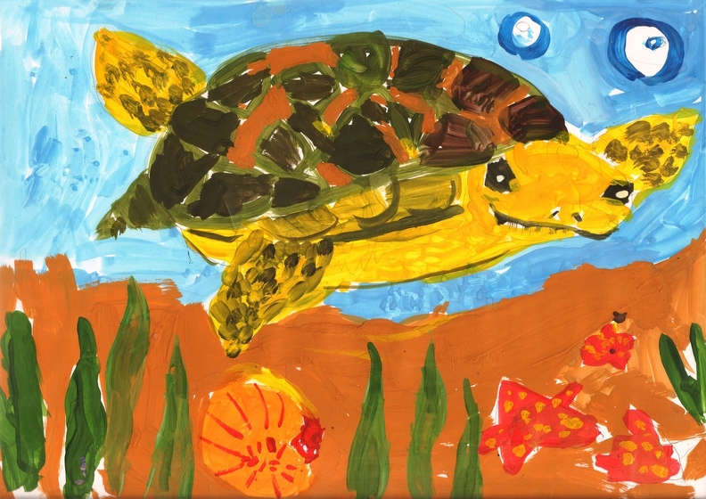 12164 Марія Гріценко. Дивовижна черепаха. Вік - 4 роки. Номінація - живопис. Техніка - гуаш.jpg