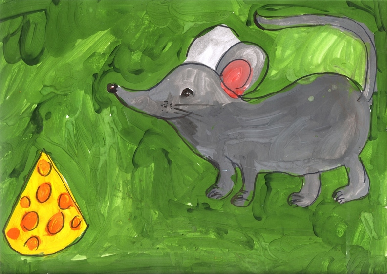 12164 Софія Філатова. мишка на галявині. Вік - 6 років. Номінація - живопис. Техніка - гуаш.jpg