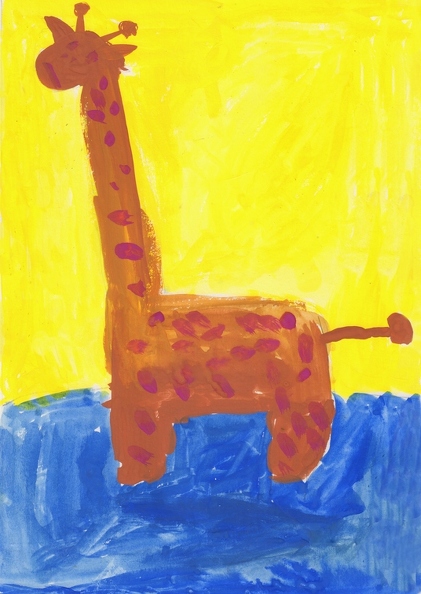 15140 Єва Ковтун. Жираф. Вік - 4 роки. Номінація - живопис. Техніка - гуаш.jpg