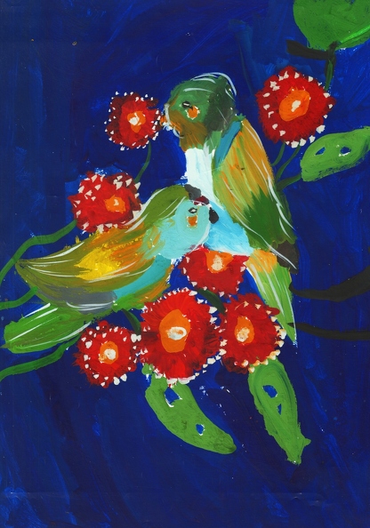 821 Христина Лобова 6 років Пташки Номінація - живопис Техніка - гуаш .JPG