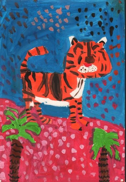 12260 Софія Погорєла. Тигр. Вік - 6 років. Номінація - живопис. Техніка - гуаш.jpg