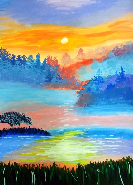 8457 Грачева Валерія Захід сонця над озером 12 років живопис гуаш .jpg
