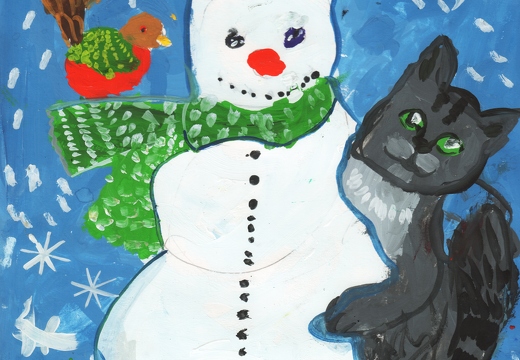 Котик і сніговик