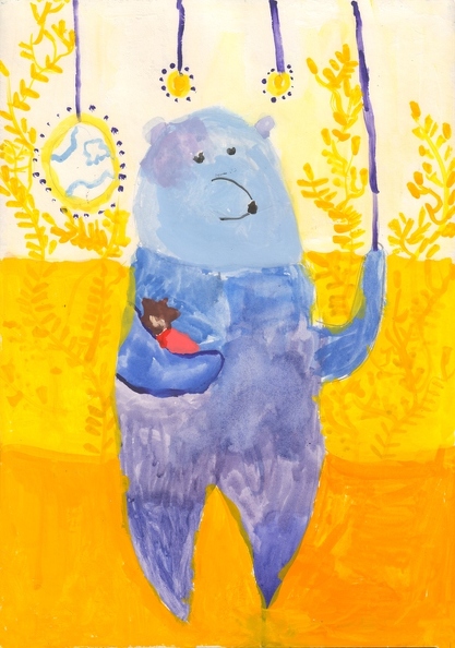 10357 Марина Дяченко. Казковий ведмедик. Вік - 7 років. Номінація - живопис. Техніка - гуаш.jpg