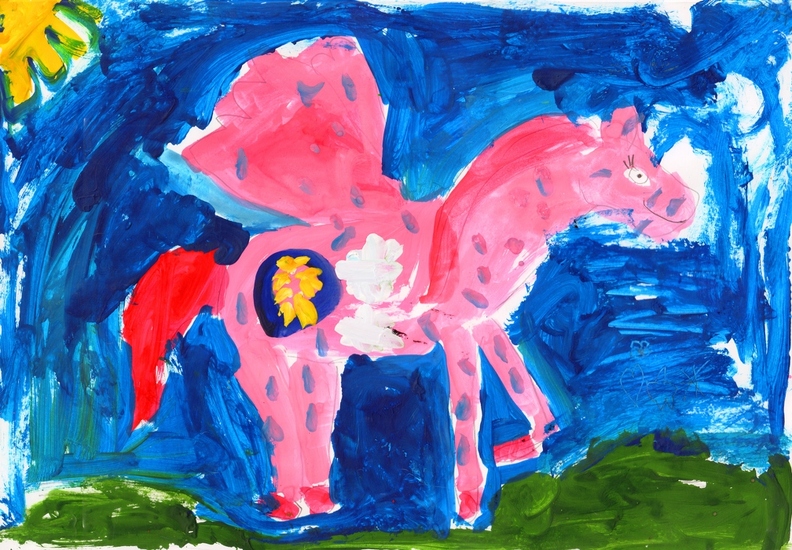 12164 Аріна Гридiна. Вік 5 років. Рожеве поні. Номінація-живопис. Техніка-гуаш..jpg