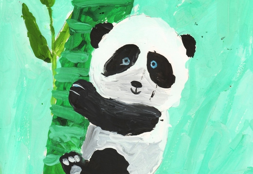 Панда і бамбук
