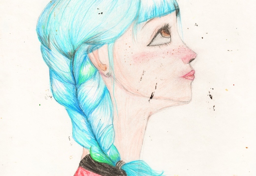 Дівчина з блакитним волоссям