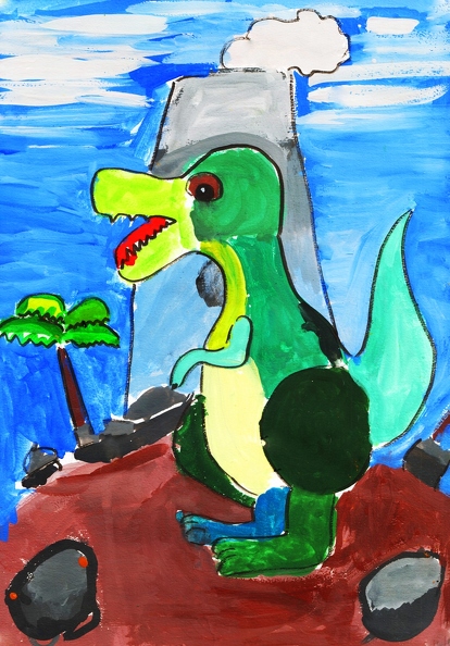 10357 Тимофій Пташка. Вік 5 років. Динозаврик. Номінація-живопис.Техника-гуаш..tiff.jpg