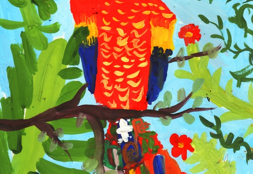 Папуга в джунглях