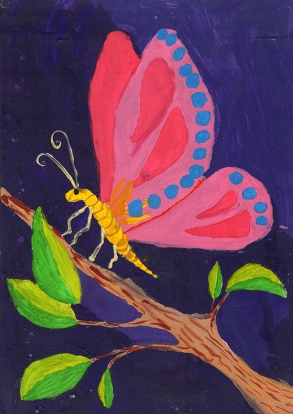 12260 Заріна Притула. Вік 7 років. Метелик. Номінація - живопис. Техніка - гуаш.jpg