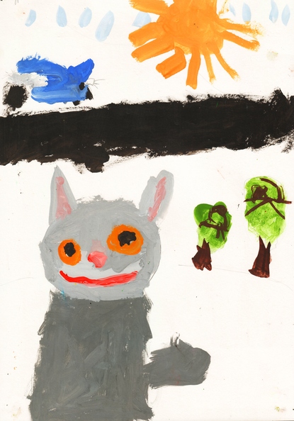 16643 Тімур Гаченко. Вік 5 років. Кіт. Номінація-живопис. Техніка-гуаш..jpg