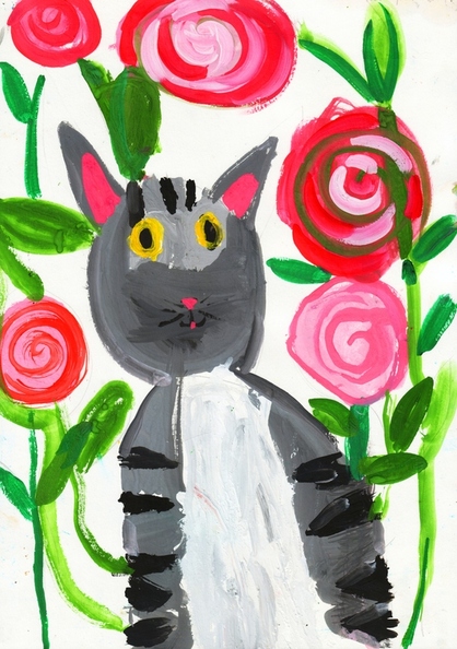 16643 Анна Кожаріна. Вік 6 років. Кіт. Номінація-живопис. Техніка-гуаш..jpg