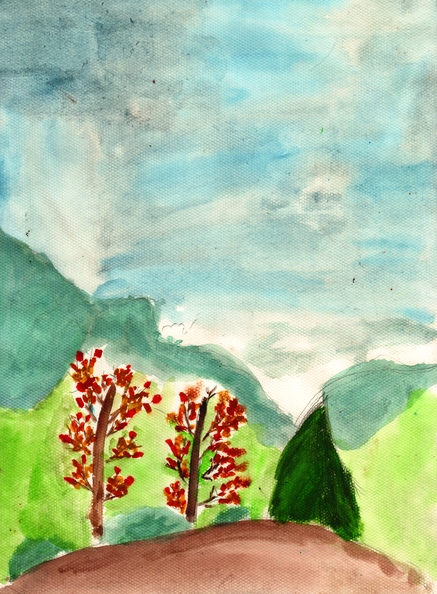 12164 Аріна Кострова. Вік 9 років. Туман в лісі. Номінація-живопис. Техніка-змішана._result.jpg