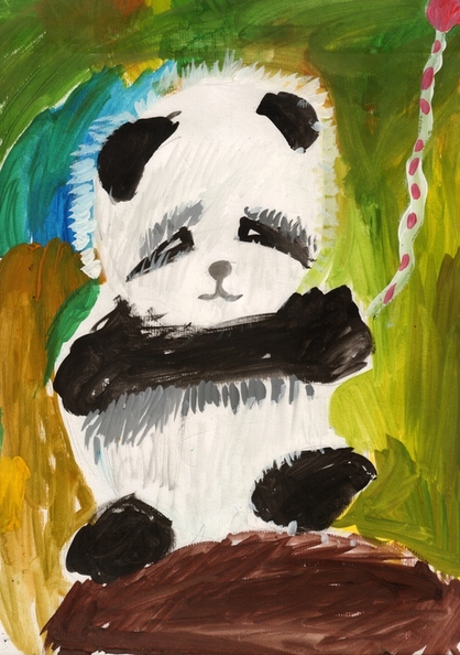 16643 Аліса Шупер. Вік 7 років. Панда на відпочинку. Номінація-живопис. Техніка-гуаш..jpg