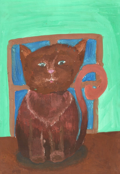 5246 Єва Лавренюк. Вік 9 років. Домашній кіт. Номінація-живопис. Техніка-гуаш..jpg