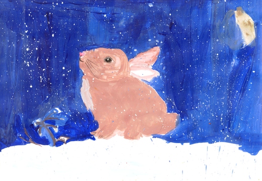 Зайчик чекає на сніг
