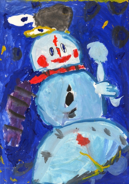 16643 Марія База. Вік 5 років. Сніговик. Номінація-живопис. Техніка-гуаш..jpg