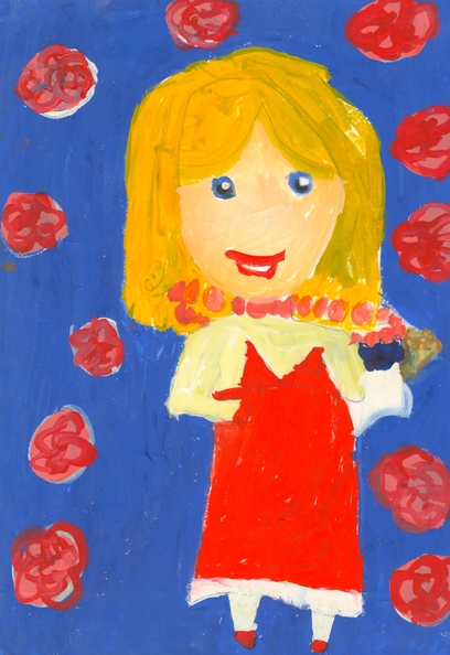 10357 Ангеліна Бондарева. Вік 5 років. Дівчинка й троянди. Номінація-живопис. Техніка-гуаш..jpg
