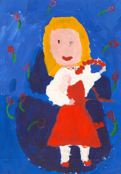 10357 Катерина Ковальчук. Вік 4 роки. Дівчинка і троянди. Номінація-живопис. Техніка-гуаш..jpg