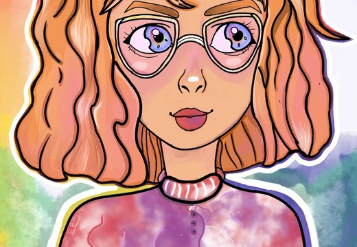 Портрет дівчини в окулярах