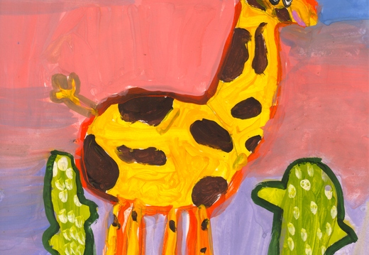 Жирафа в окулярах