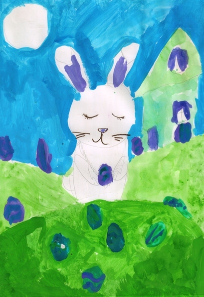 12164 Ксенія Натха. Вік 8 років. Пасхальний кролик. Номінація-живопис. Техніка-гуаш..jpg