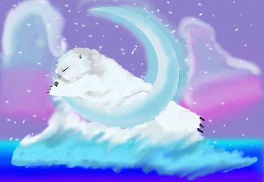 Polar Bear On A Ice Burg