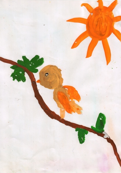 12164 Ксенія Натха. Вік 8 років. Маленьке пташеня. Номінація-живопис. Техніка-гуаш..jpg