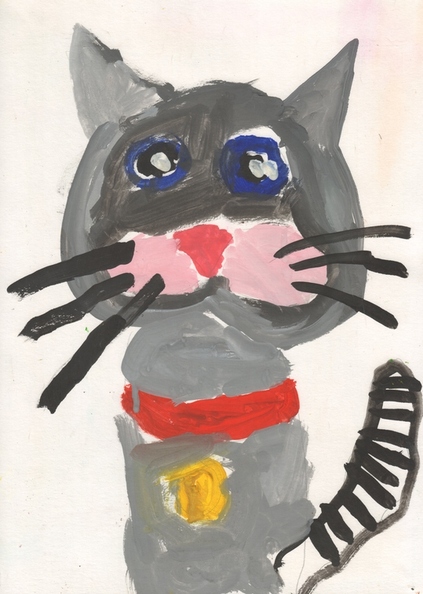 16643 Катерина Буцан. Вік 4 роки. Кіт. Номінація-живопис. Техніка-гуаш..jpg