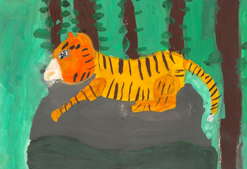 10357 Амелія Немикіна. Вік 6 років. Тигр відпочиває. Номінація-живопис. Техніка-гуаш..jpg