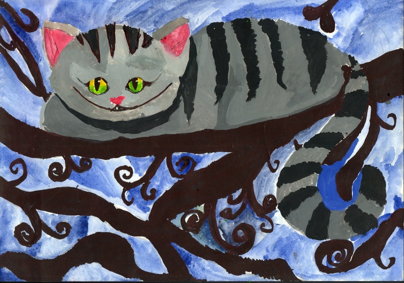 12260 Анна Кожаріна. Вік 7 років. Чеширський кіт. Номінація-живопис. Техніка-гуаш..jpg