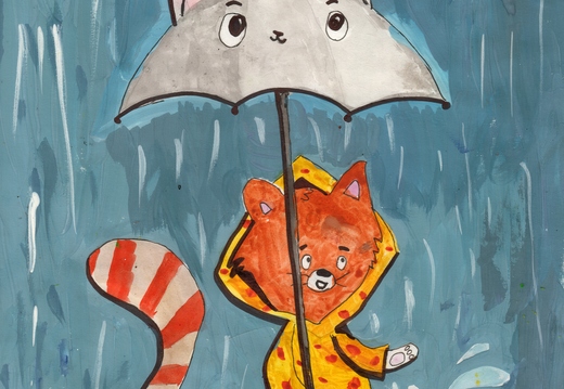 Котик і зонтик