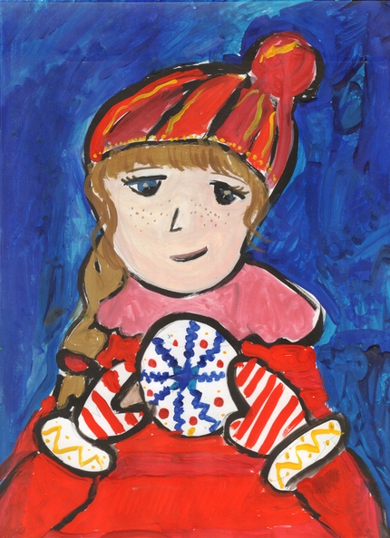 12164 Ксенія Натха. Вік 8 років. Дівчинка з кулею. Номінація-живопис. Техніка-гуаш..jpg