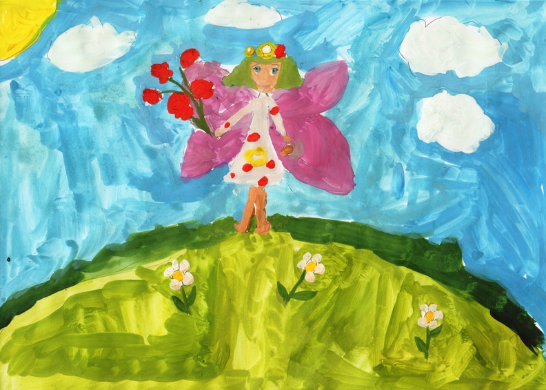 12164 Соломія Лискевич. Вік 6 років. Дівчинка-метелик. Номінація-живопис. Техніка-гуаш..jpg