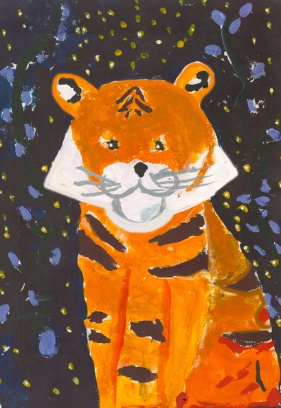 10357 Марія Миколайчук. Вік 4 роки. Нічний тигр. Номінація-живопис. Техніка-гуаш..jpg