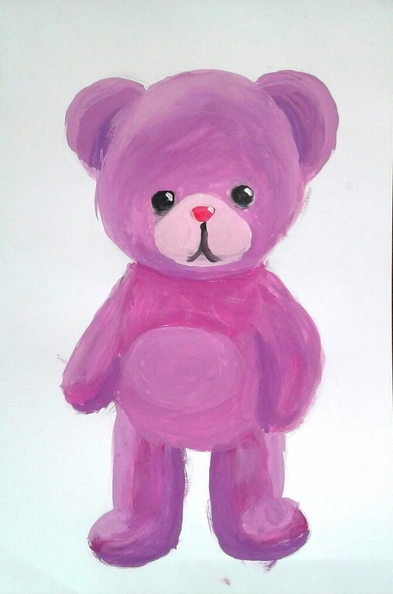18020 Кіра Жбанова. Вік 10 років. Рожевий ведмедик. Номінація - живопис. Техніка - гуаш.jpg