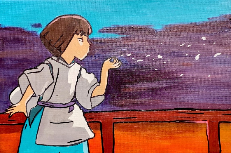 821. Автор - Боровікова Катерина. Вік 11 років. Хаку. Номінація - живопис. Техніка - акриловий живопис..jpg