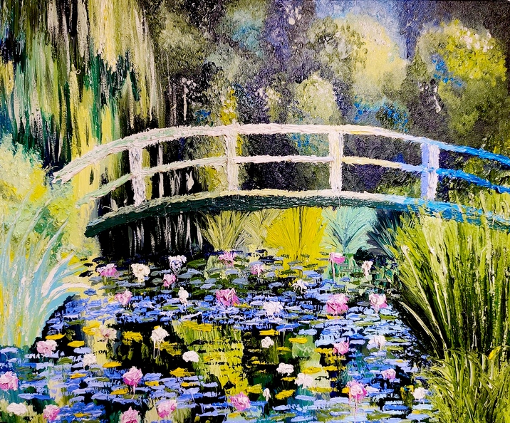 821. Автор - Мерега Мілана. Вік 13 років. Водяні лілії. Номінація - живопис. Техніка - олійний живопис..jpg