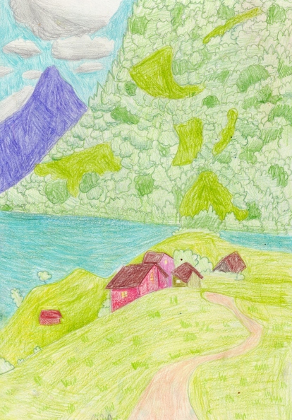 821. Автор - Назаренко Ліза. Вік 11 років. Швейцарія. Номінація - графіка. Техніка - кольоровими олівцями..jpg