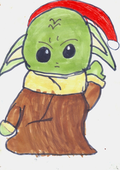 18020. Автор - Ємельянов Денис. Вік 8 років. Бебі Йода. Номінація - графіка. Техніка - маркери..jpeg