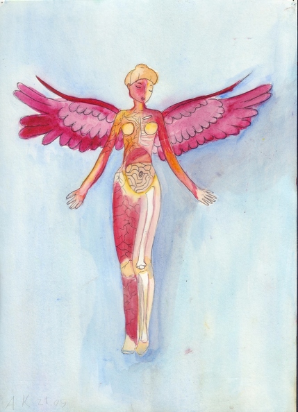 1-821. Автор - Костенко Анна. Вік 12 років. Янгол. Номінація - живопис. Техніка - акварель..jpg