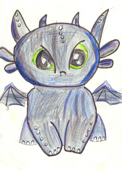 18020. Автор - Алфьорова Наталія. Вік 7 років. Беззубик. Номінація - графіка. Техніка - олівці, маркери..jpg